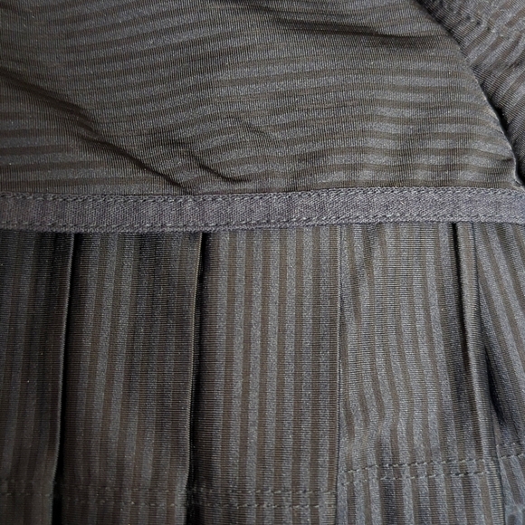 Athleta Good Match Skort 983247 Black  Medium Stripes Tennis Gym‎ Tiered Pleated - Picture 5 of 12